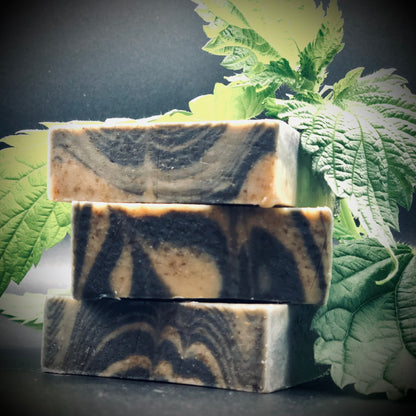 Nettle & Activated Charcoal Goat’s Milk Bar Soap Unscented