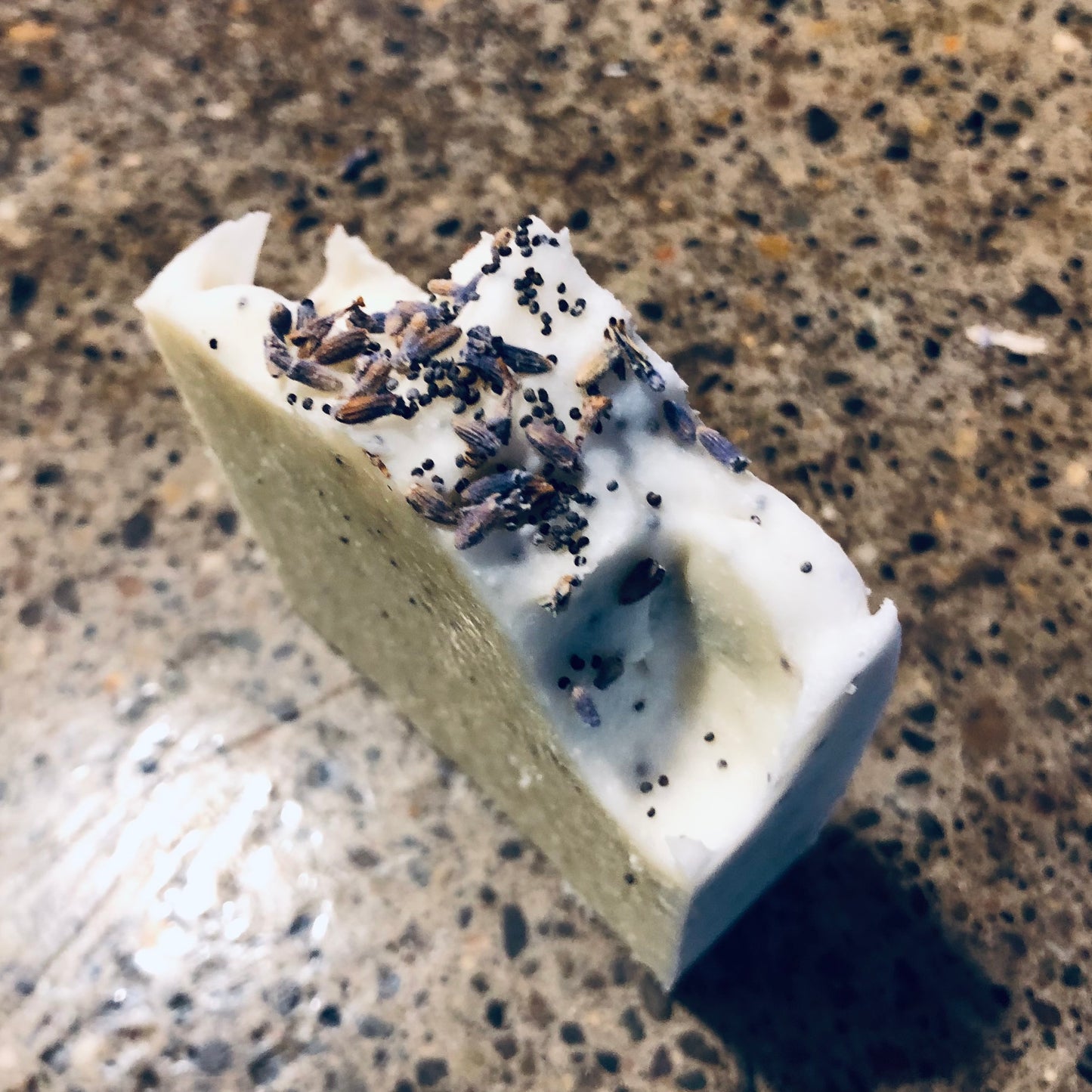 Lavender Poppy Seed Sea Salt Goat's Milk Bar Soap